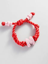 BaubleBar Knotty Enamel Initial Custom Bracelet - Red/Pink Single Letter -
Personalized letter bracelet