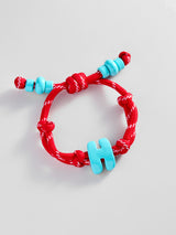 BaubleBar Knotty Enamel Initial Custom Bracelet - Red/Blue Single Letter -
Personalized letter bracelet