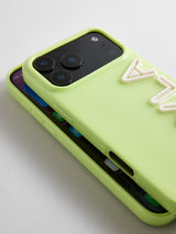 BaubleBar Fine Line Custom iPhone Case - Chartreuse/White