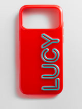 BaubleBar Fine Line Custom iPhone Case - Red/Teal Blue -
Custom Phone Case
