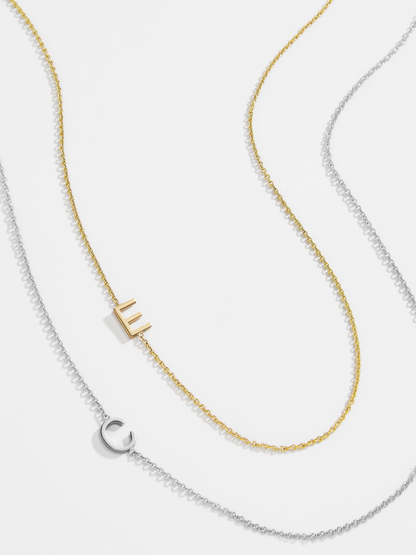Maya Brenner Asymmetrical Custom Initial Necklace One Character