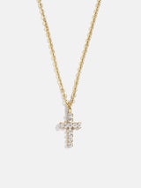 BaubleBar Agape 18K Gold Necklace - Gold/Pavé -
18K gold plated sterling silver, Cubic Zirconia stones