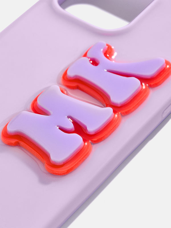 Retro Custom iPhone Case - Lavender/Red