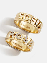 BaubleBar 18K Gold Custom Block Ring - Gold - 
    Enjoy 20% off - This Week Only
  
