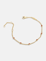 BaubleBar Yasmine 18K Gold Birthstone Bracelet - Garnet -
18K gold plated sterling silver, Cubic Zirconia stones