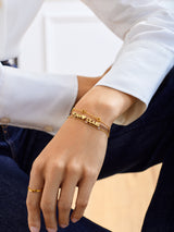 BaubleBar Yasmine 18K Gold Birthstone Bracelet - Amethyst - 
    18K gold plated sterling silver, Cubic Zirconia stones