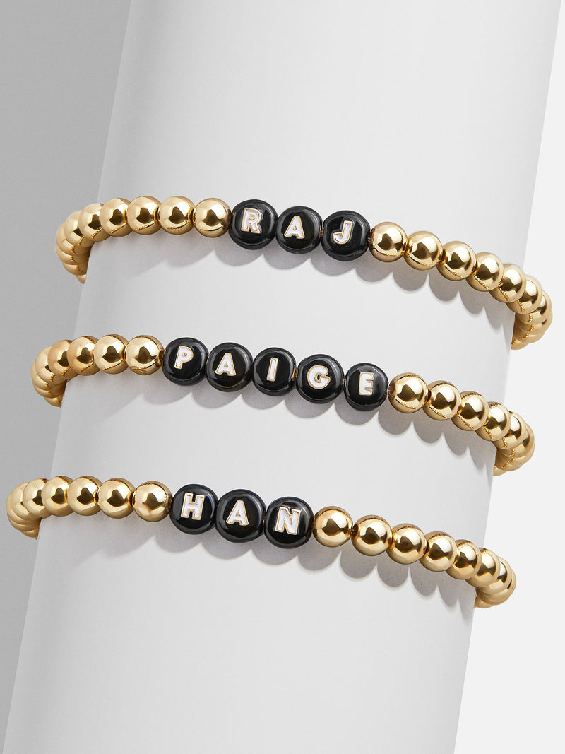 BaubleBar Custom Pisa Bracelet - Gold/Black - 
    Choose from 4 styles, customize up to 12 characters
  
