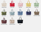 BaubleBar Solid Custom Alpha Tote - Jet Black -
Personalized canvas tote bag with custom embroidered initials