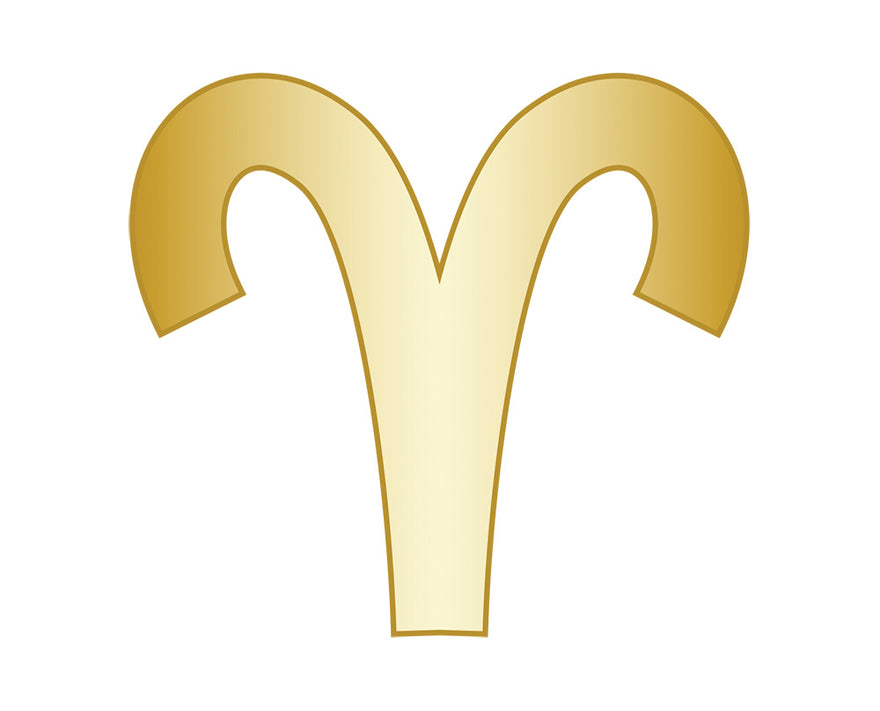 Aries Mini Zodiac Icon - Gold