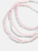 BaubleBar Izzy Semi-Precious Bracelet Set - Rose Quartz - 
    Semi-precious bracelet set
  
