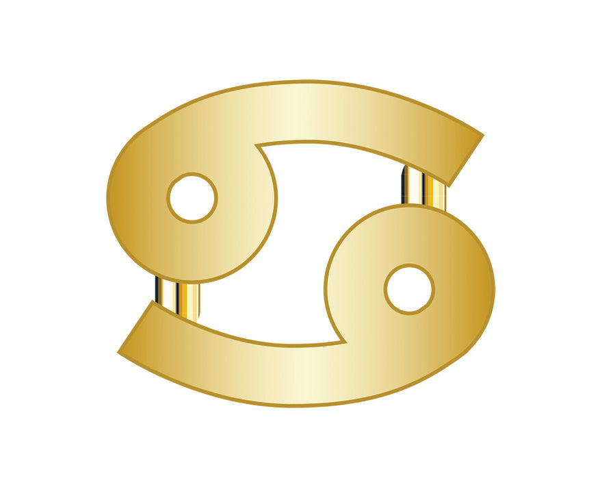 Cancer Mini Zodiac Icon - Gold