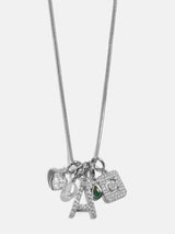 BaubleBar Silver Block Pave Cluster Charm - E -
Create your own charm necklace