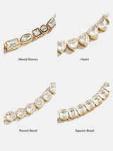 BaubleBar Brooke Tennis Bracelet - Round Stone -
Gold tennis bracelet for stacking