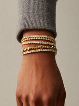 BaubleBar Gold Repeating Initial Pisa Bracelet - U -
Beaded bracelet for stacking