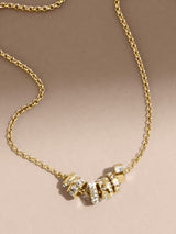 BaubleBar Renee Charm Necklace - Gold/Pavé - 
    Gold charm necklace