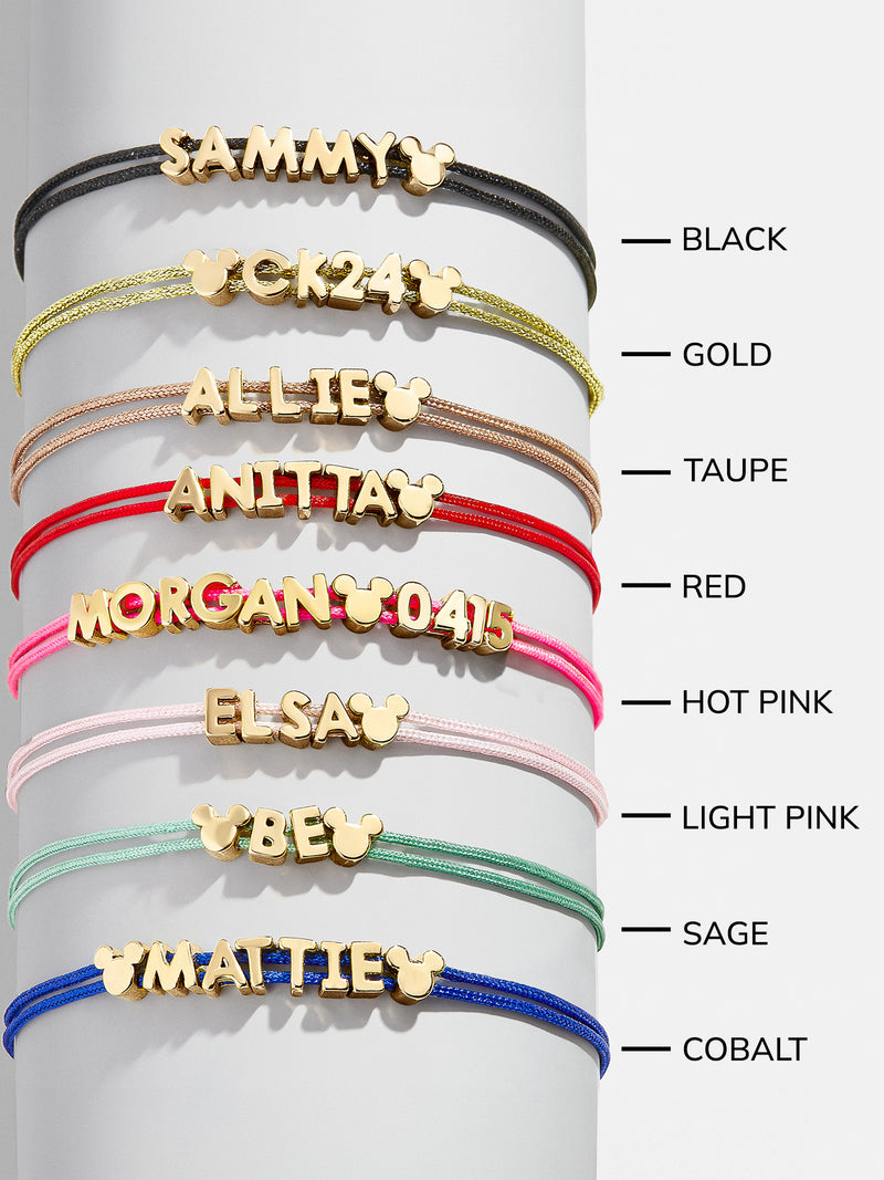 BaubleBar Mickey Mouse Disney Custom Cord Bracelet - Blue - 
    Disney customizable bracelet
  
