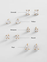 BaubleBar 14K Gold Plated Sterling Silver -
Crystal stud earrings