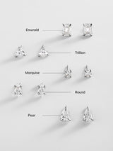 BaubleBar Sterling Silver -
Crystal stud earrings