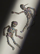 BaubleBar Bone-A-Fide Hottie Earrings - Silver/Iridescent -
Statement skeleton Halloween earrings