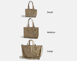 BaubleBar Desert Tan -
Personalized canvas tote bag with custom embroidered initials