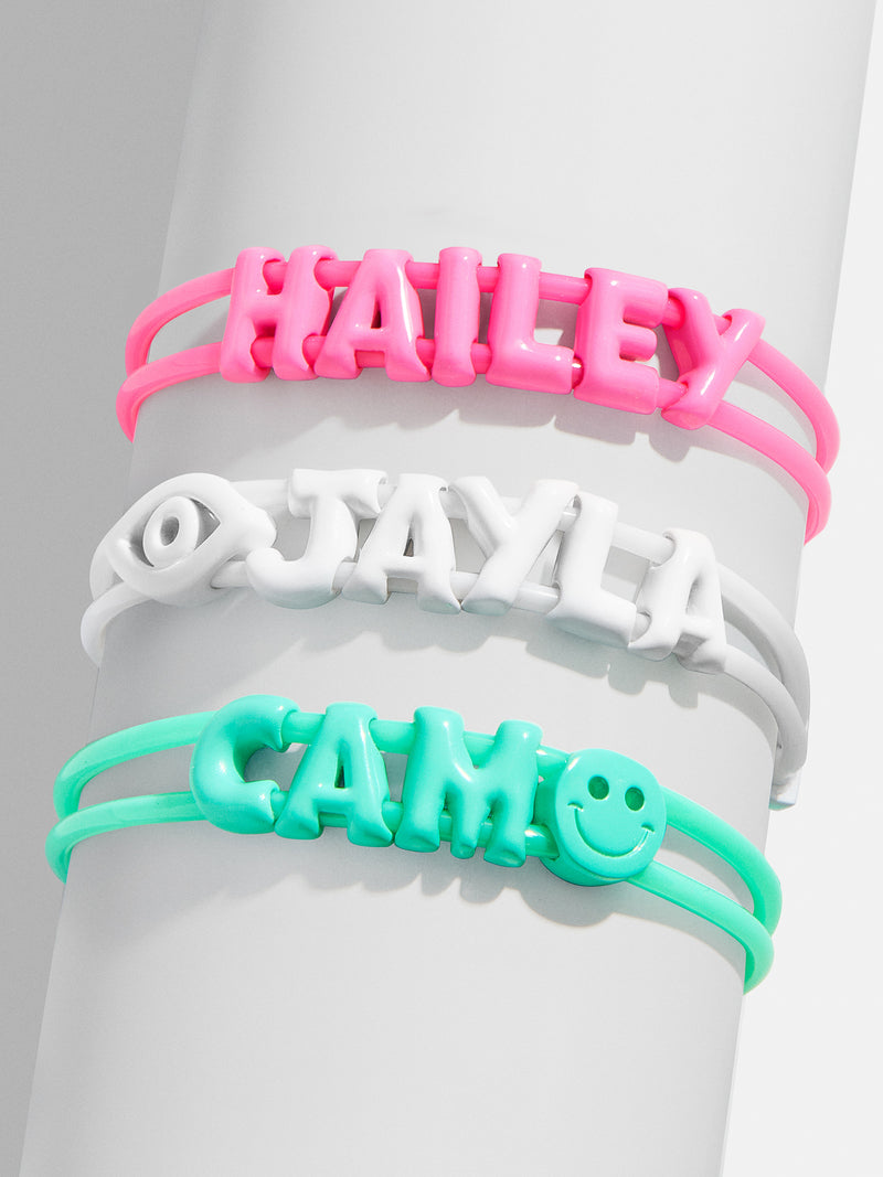 BaubleBar Say It All Custom Slider Bracelet - Hot Pink - 
    Customizable bracelet
  
