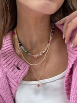 BaubleBar Semi-Precious Custom Bubble Necklace - Semi-Precious Bubble -
Multicolored beaded necklace