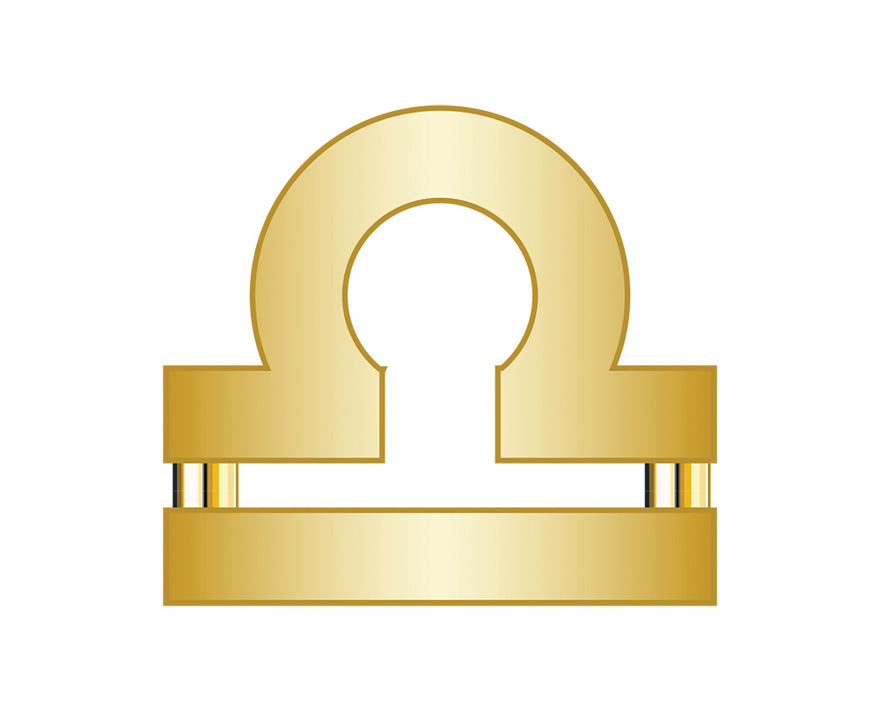 Libra Mini Zodiac Icon - Gold