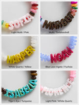 BaubleBar Wear Everywhere Waterproof Custom Bracelet - Tiger's Eye/Turquoise -
Personalized name bracelet