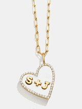 BaubleBar Reversible 18K Gold Custom Heart Necklace - Gold/Pavé - 
    25% Off Custom Gifts: The Annual Custom Event