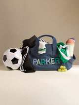BaubleBar Thready to Go Kids’ Custom Duffle - Dark Denim/Blue Multi -
Personalized travel bag
