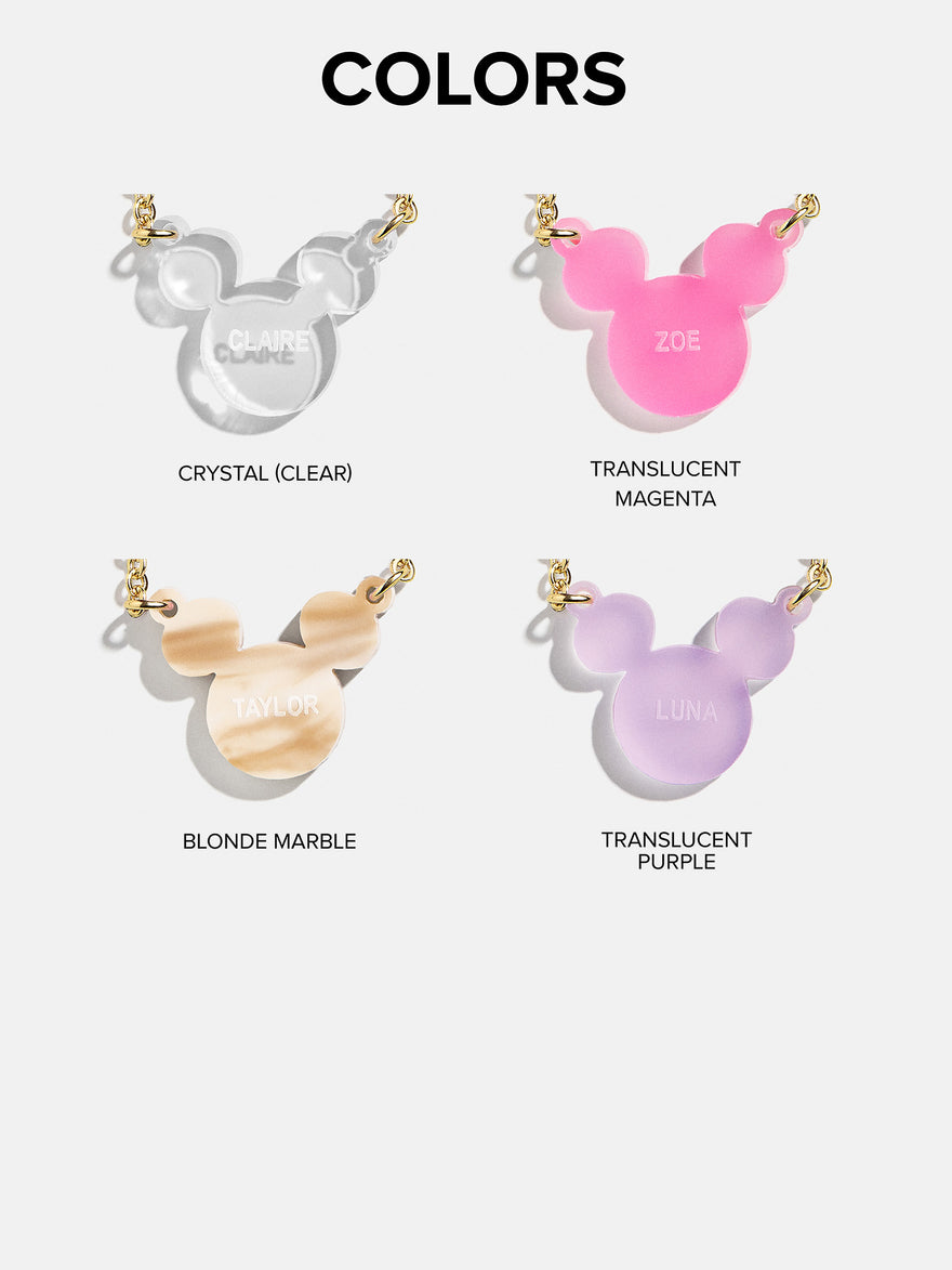 Disney Mickey Mouse Acrylic Custom Necklace - Blonde Marble