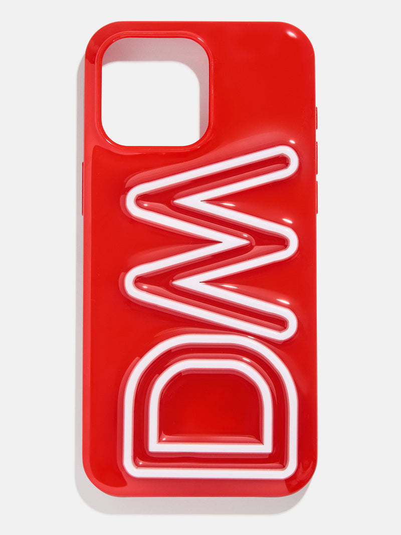 BaubleBar Fine Line Custom iPhone Case - Bright Red/White - 
    Customizable phone case
  
