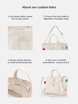 BaubleBar Natural -
Hand select 6 icons to personalize your tote