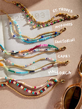 BaubleBar Rowan Semi-Precious Layered Bracelet - St. Tropez -
Colorful bracelet with multiple chains
