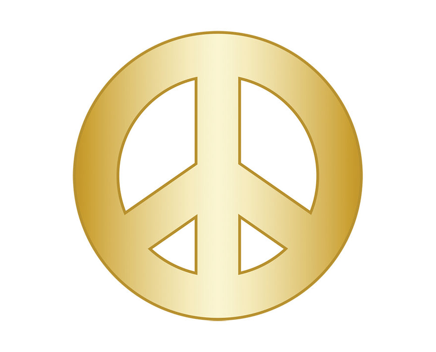 Mini Peace Icon - Gold