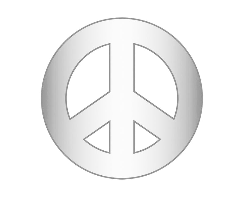 Mini Peace Icon - Silver