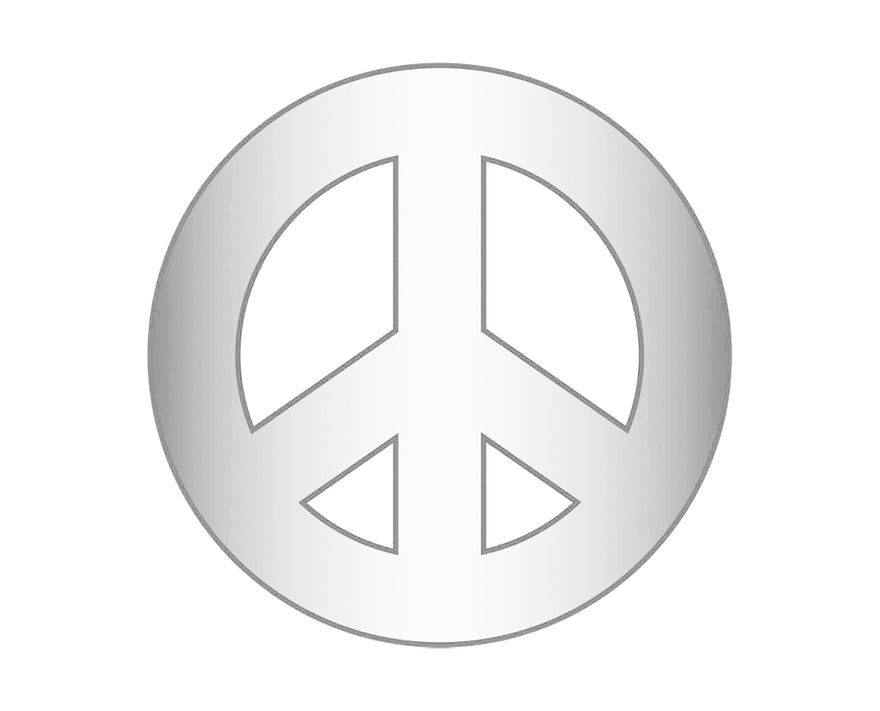 Mini Peace Icon - Silver