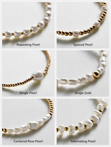 BaubleBar Ginnie Pearl Bracelet - Single Gold -
Beaded stretch bracelet for stacking