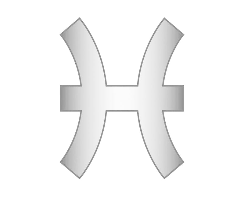 Pisces Mini Zodiac Icon - Silver