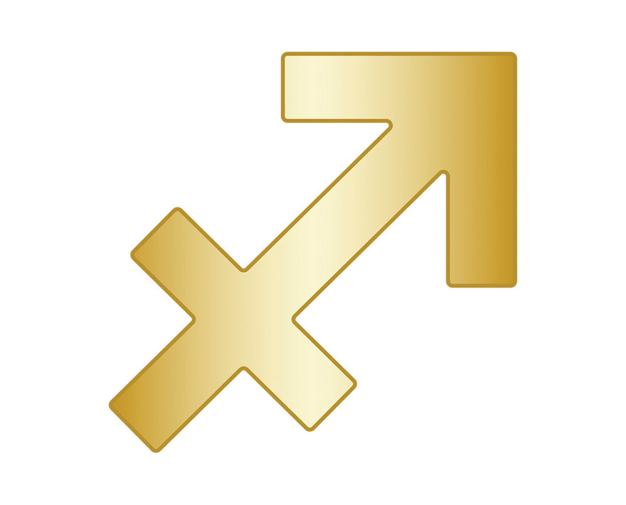Sagittarius Mini Zodiac Icon - Gold
