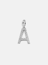 BaubleBar Silver Pave Initial Cluster Charm - A - 
    Get Gifting Early: 20% Off Custom