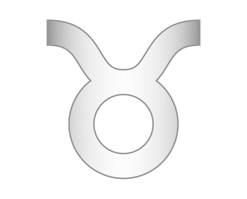 Taurus Mini Zodiac Icon - Silver
