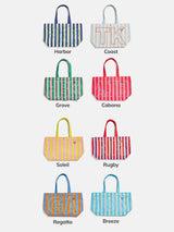 BaubleBar Striped Custom Alpha Tote - Grove -
Customizable day bag