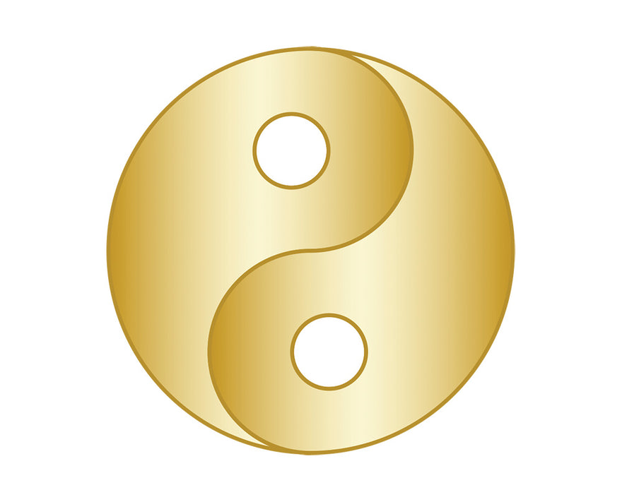 Mini Yin Yang Icon - Gold