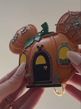 BaubleBar Disney Mickey Mouse Haunted Pumpkin Puff Bag Charm - Haunted House Bag Charm - 
    Disney Halloween keychain
