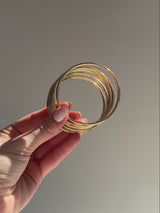 BaubleBar Alexia Bangle Bracelet Set - Gold - 
    Set of 5 hinge bangle bracelets