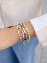 BaubleBar Nina Semi-Precious Bracelet - Gold/Turquoise -
Turquoise stones on a sleek gold bracelet