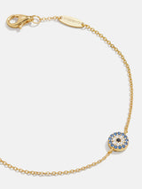 BaubleBar 18K Gold Evil Eye Bracelet - Pavé Evil Eye - 
    18K gold plated sterling silver, Cubic Zirconia stones
