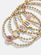 BaubleBar Sweet Treats Kids' Pisa Bracelet Set - Sweet Treats -
Five gold beaded stretch bracelets