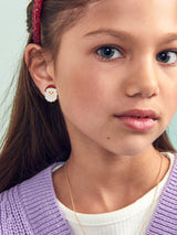 BaubleBar Mr. & Mrs. Claus Kids' Clip-On Earring Set - Red/White -
Set of two christmas earrings